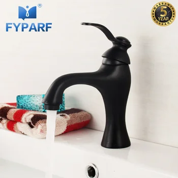 

FYPARF Bathroom Faucet Waterfall Basin Mixer Sink Faucet Water Mixer Cold Hot Black Faucet Water Crane Bathroom Basin Faucets