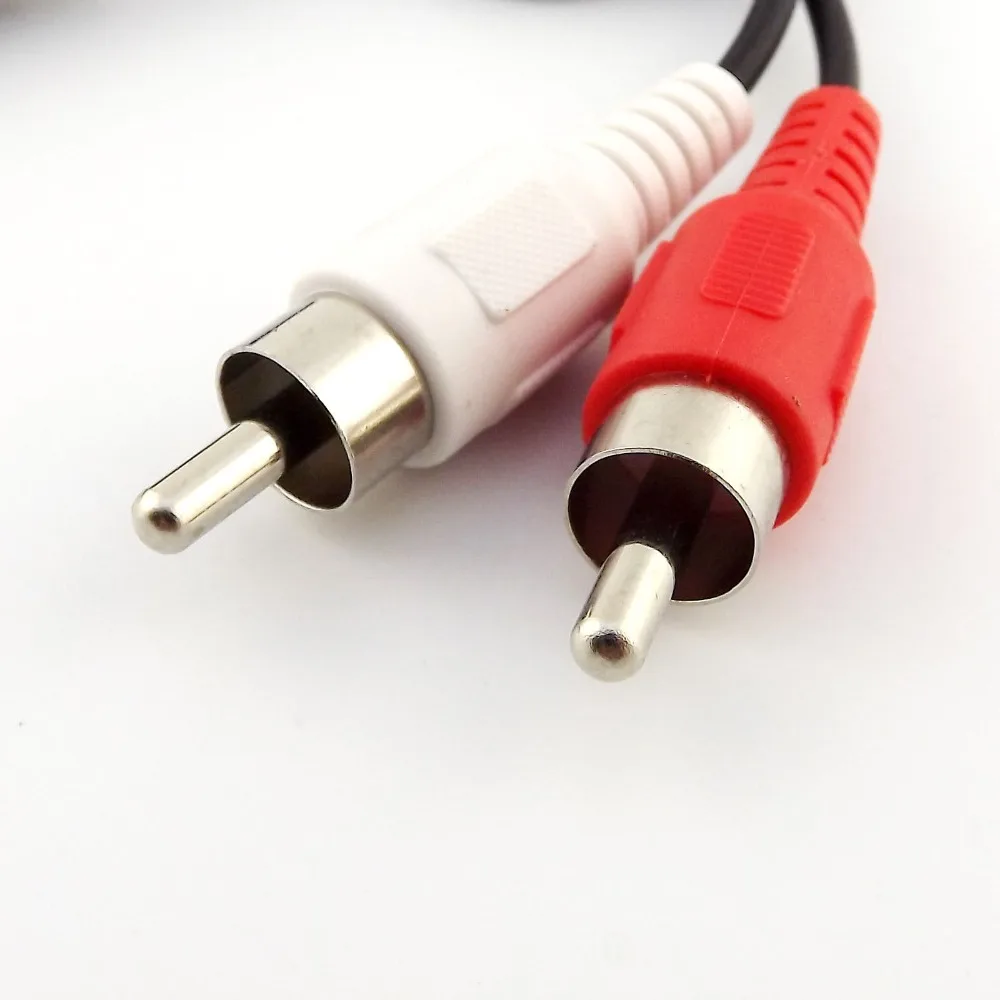 HIFI 3 5mm Female to Dual RCA Phono Female Audio Cable 3 5mm to 2 RCA Audio Cable for TV Speaker PC Headphone Stereo OFC Cable