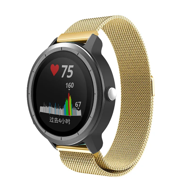 Миланский ремешок для часов Garmin Vivoactive 3, умный браслет для часов Garmin Vivoactive3 HR Forerunner 645 из нержавеющей стали