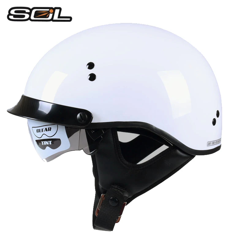 Мотоциклетный шлем SOL SH 1 защитный с открытым лицом в стиле ретро|helmet motorcycle|helmet