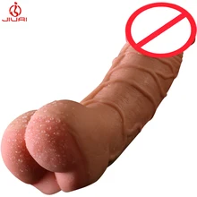 Jiuai brand 2019 Quality Sale Silicone Pussy and Dildo Masturbator Masturbation sex toy for man and gay