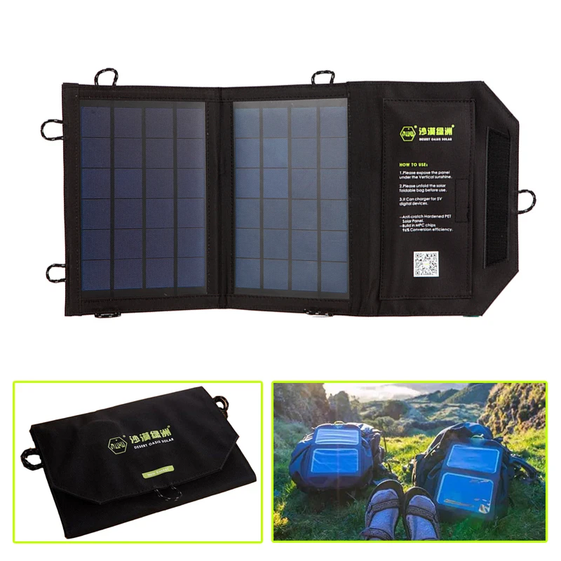 

Outdoor Portable Solar Bags high Efficiency Folding Waterproof Solar Panel Charger Camping Solar PowerBank,Can buckle backpack