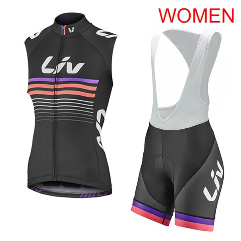Женский спортивный костюм Ropa Ciclismo велосипедная майка без рукавов и шорты