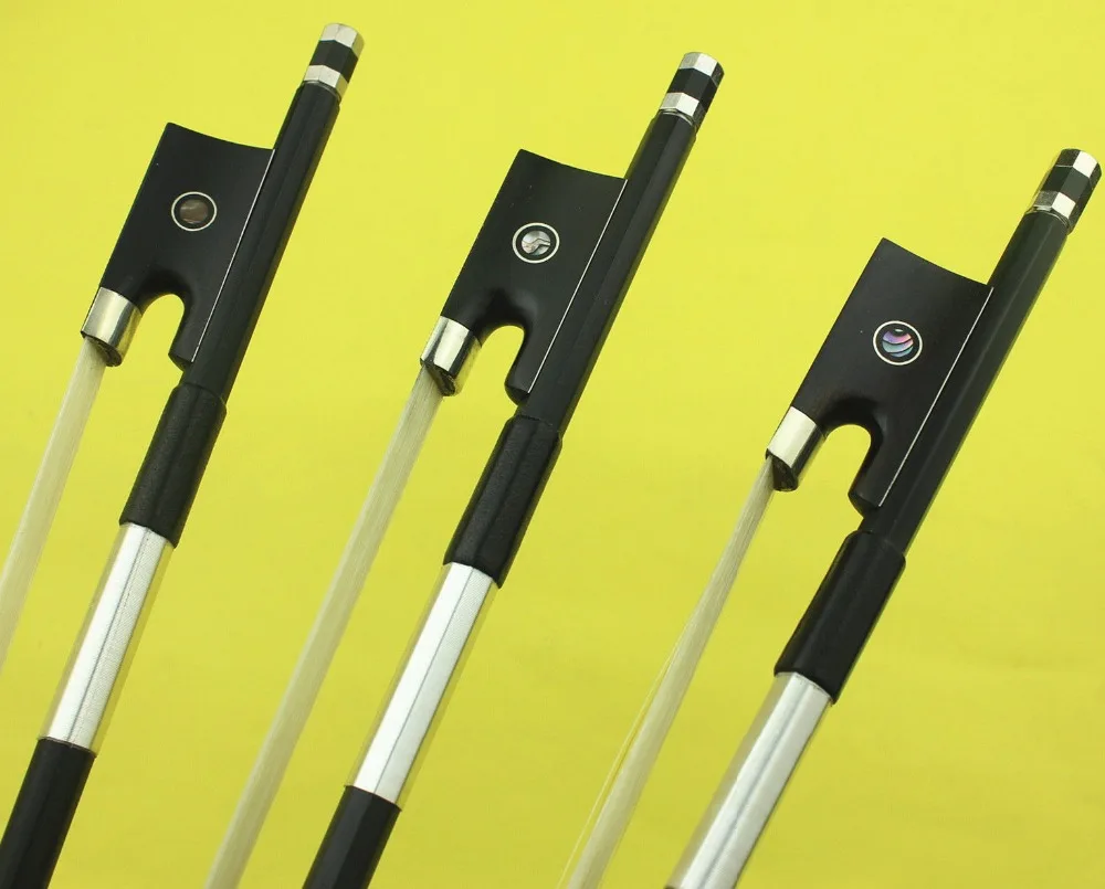 1 pc high class 3/4 black Carbon fiber Violin Bowfiber violin bow