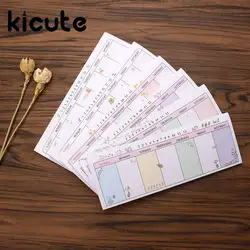 Kicute 40 листов еженедельно станок Скрапбукинг sticky note pad канцелярские школьные принадлежности Блокнот заметки papelaria Тетрадь