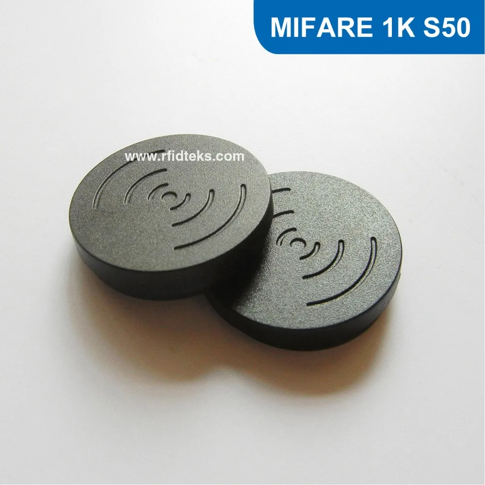 

Dia: 30mm ABS RFID Token Tag, RFID Disc Tag, NFC Tag Industrial RFID Tag 13.56MHz ISO14443A M1 S50 Chip free shipping