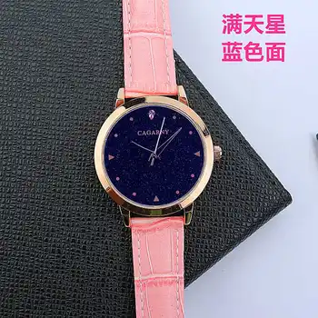 

relogio feminino New arrived Watch Women Dress Starry Sky Design Simple Quartz Watch Ladies Fashion Casual Leather Wristwatch