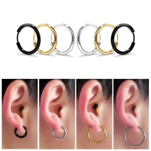 Хит, 10-20 мм, 1 шт, серьги из нержавеющей стали для женщин и мужчин, ювелирное изделие, изящный простой тренд, Уникальный Панк, хип-хоп, нейтральная серьга, обруч, лето