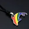 youe shone Gay Rainbow Dolphin Pendant LGBT Gay and Lesbian Pride Necklace ► Photo 2/6