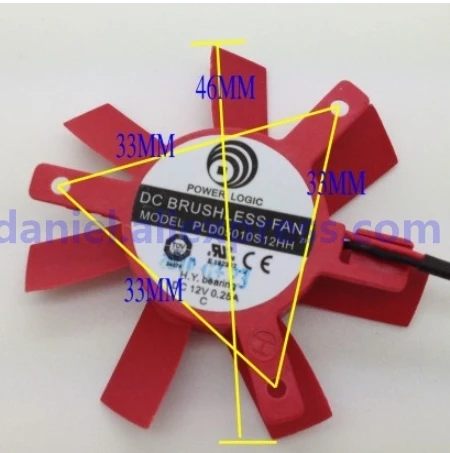 

Original fan HD3450 HD5570 PLD05010S12HH heat dissipation fan