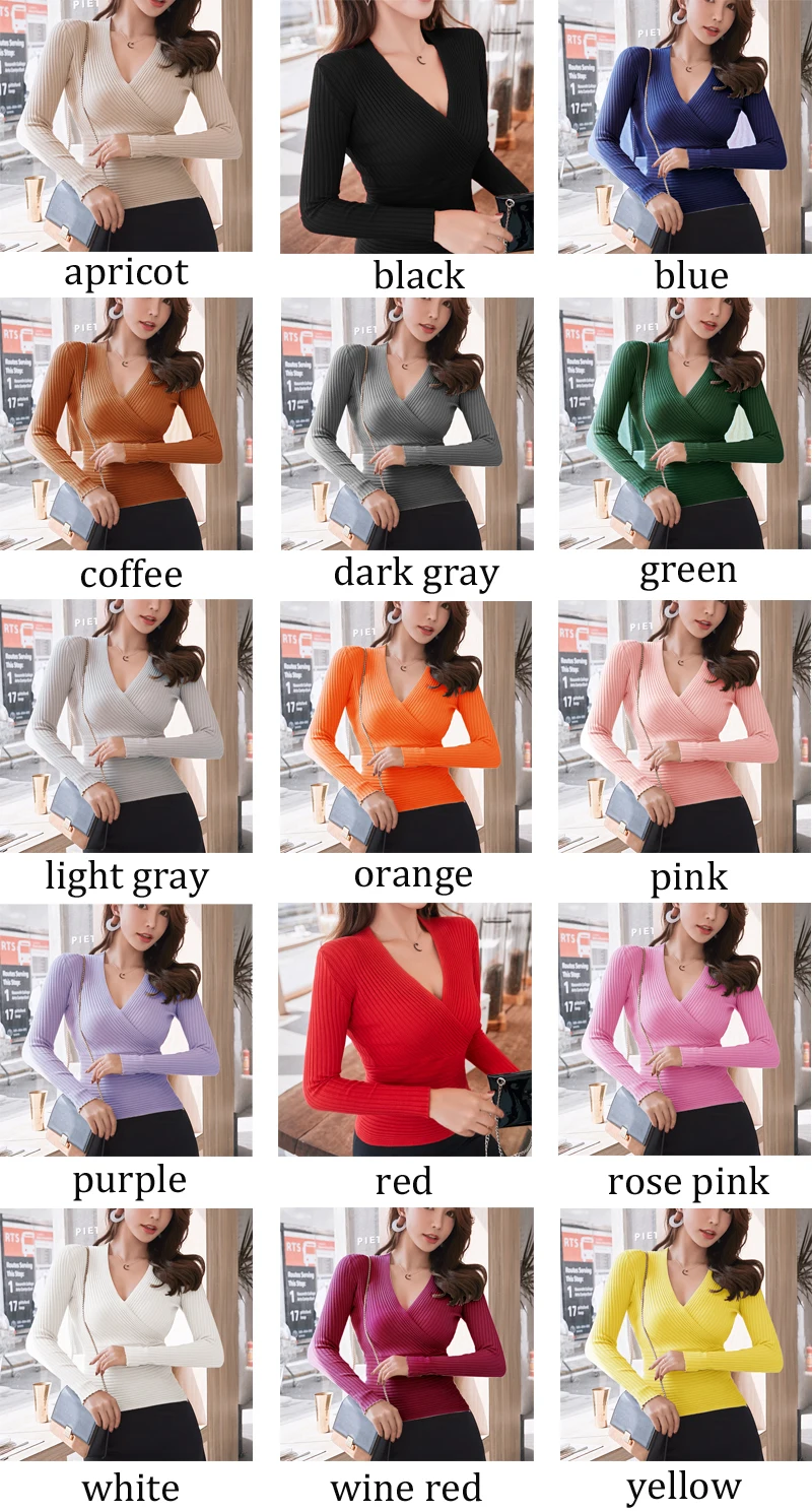 BGTEEVER, 15 цветов, сексуальный эластичный вязаный женский свитер с v-образным вырезом, Осенний обтягивающий вязаный пуловер с длинным рукавом, Женский мягкий джемпер