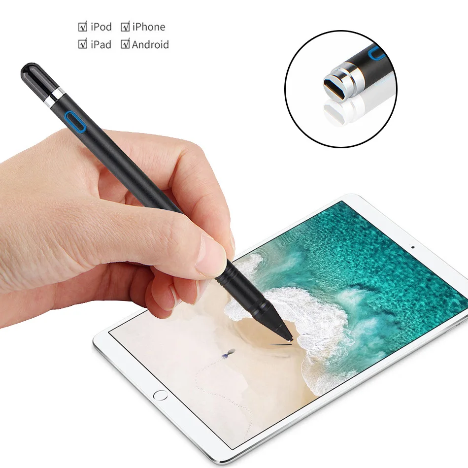 

Tablet Stylus for iPad 4 12.9 Pro 11 10.5 9.7 Mini 5/4 Capacitive Screen Touch Pen for Drawing Digital Pencil for Teclast Lenovo