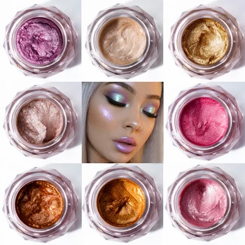 

2018 Makeup Highlighter Glitter Jelly Eyeshadow Shine Face Body Glow Festical Liquid Highlighter Cream Gel Illuminator Gold Pink