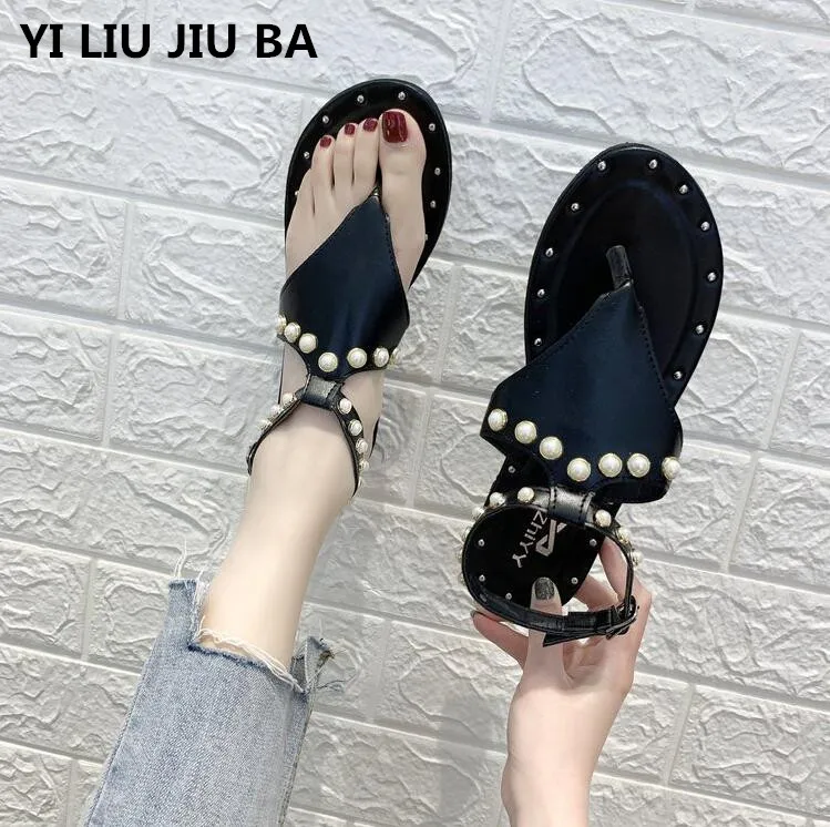 

flats women shoes PU Leather Summer Beach Gladiator Flip Flops Sandals women flats Slippers flip flops Casual women Sandals *115
