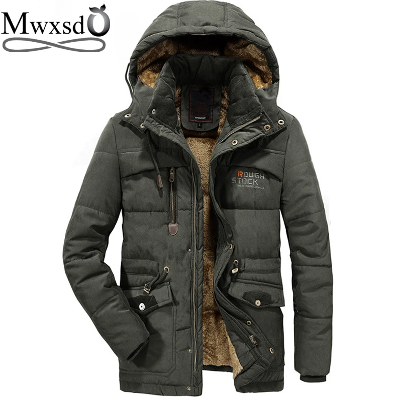 

mwxsd -40 degree casual Mens Hooded Fur collar Parka Jacket Men Warm thick cotton fur parkas male military outdoor warm jacket