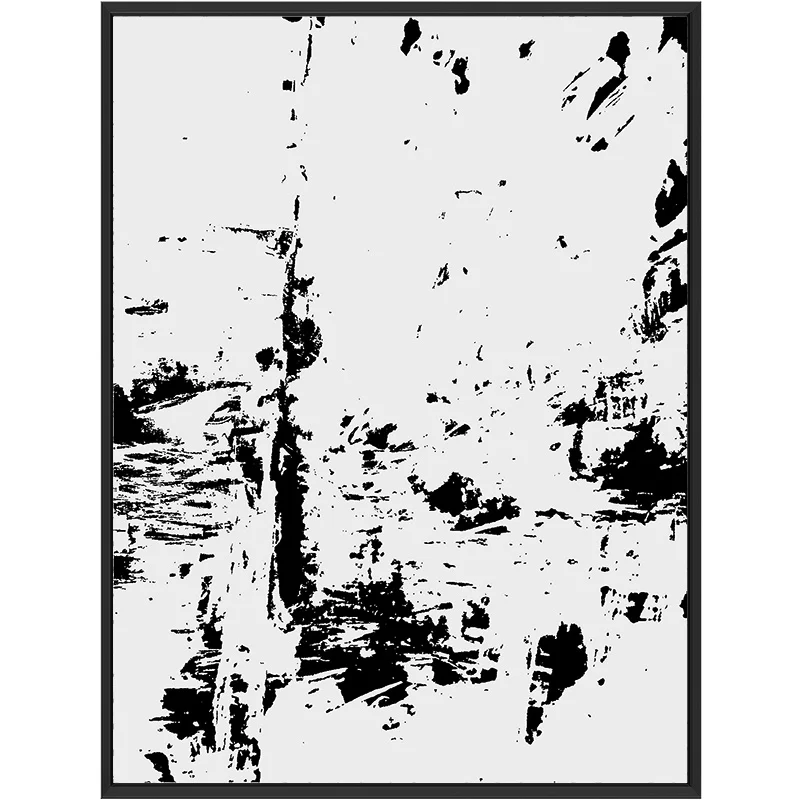 

100%Handpainted Abstract black and white line oil Painting On The Wall simple art For Living Room Studio Home Decor no frame