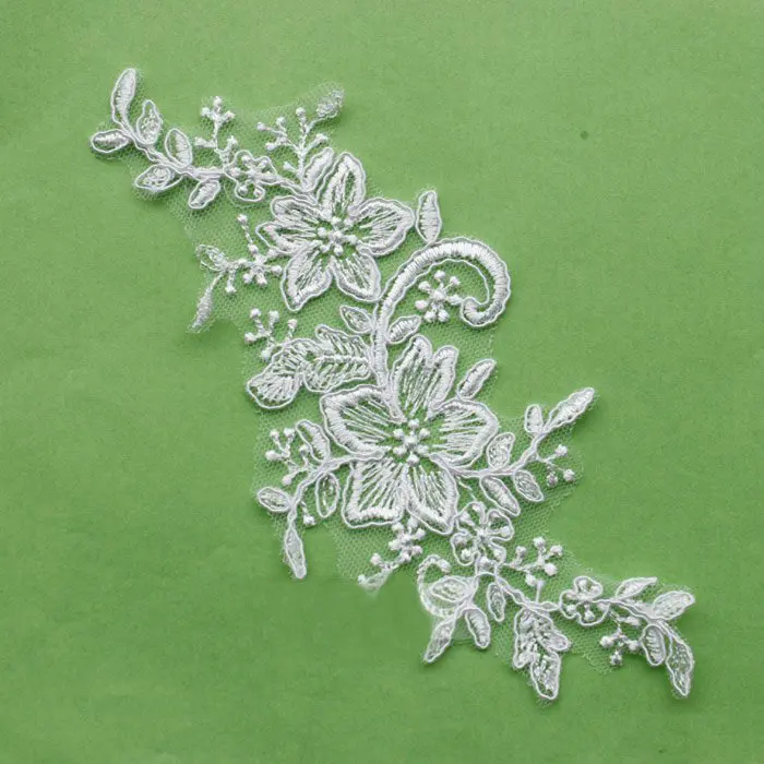 Free shipping! White nylon lace Applique Embroider Lace Accessory
