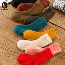 Дышащие толстые зимние теплые женские забавные носки женские милые носки ярких цветов женские каваи женские модные дезодорирующие модные