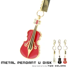 2016 Biyetimi Guitarra Violín de Cristal Usb Flash Drive de la Capacidad Verdadera 8 GB 16 GB 32 GB Usb Memory Stick 2.0 Pendrive Pen Drive Para PC