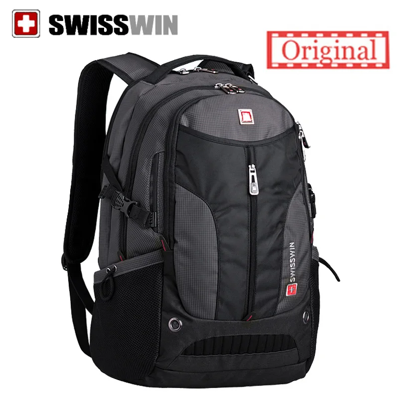 2017 SWISSWIN brand 15inch laptop backpack School backpack students travel backpack High quality ...