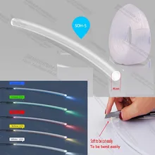 Мягкие 5 мм(pmma) со светящимся свет передачи волоконно-оптический кабель для компьютерные комплектующие Освещение Коврик для мыши