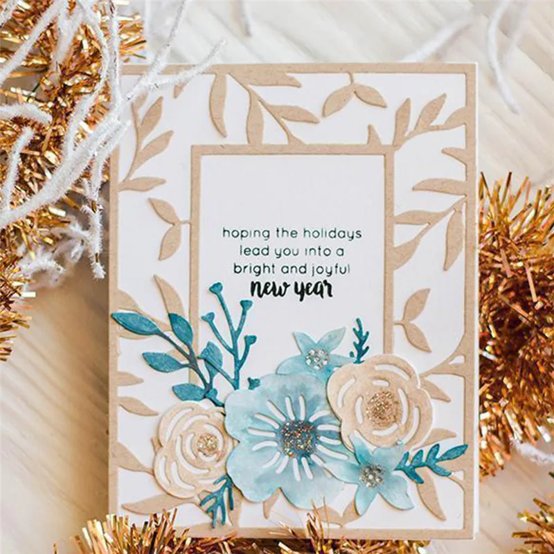 

Naifumodo Flowers Metal Cutting Dies Foliage For Scrapbooking Card Making Album Dies