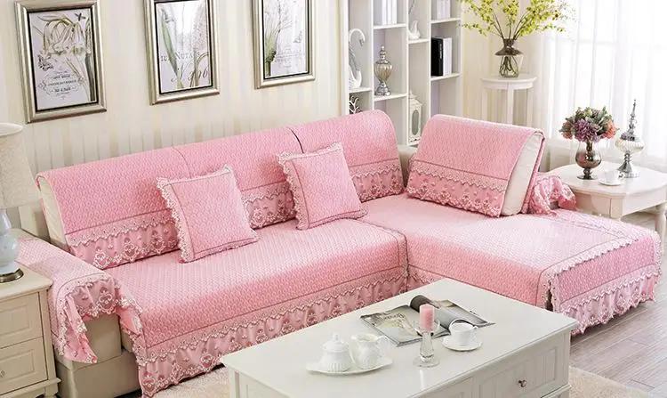 New Style Simple Pure Cotton Fabric Lace Sofa Cover Cushion Korean New Style Simple Pure Cotton Fabric Lace Sofa Cover Cushion Korean Textile Seat Covers Towel For Home In From Garden On Aliexpress