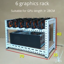 Stackable rack Mining Computer Case Frame Rig 6 GPU holder bitcoin ETH ZEC for vedio card gtx1070 1080 R9 380 RX470 570
