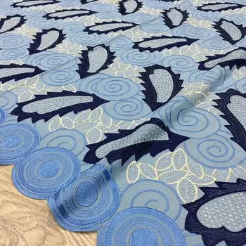 

Sky african lace fabric 2019 high quality lace korean lace fabric 054 Free Shipping 5yards 100% Cotton Lace for Wedding