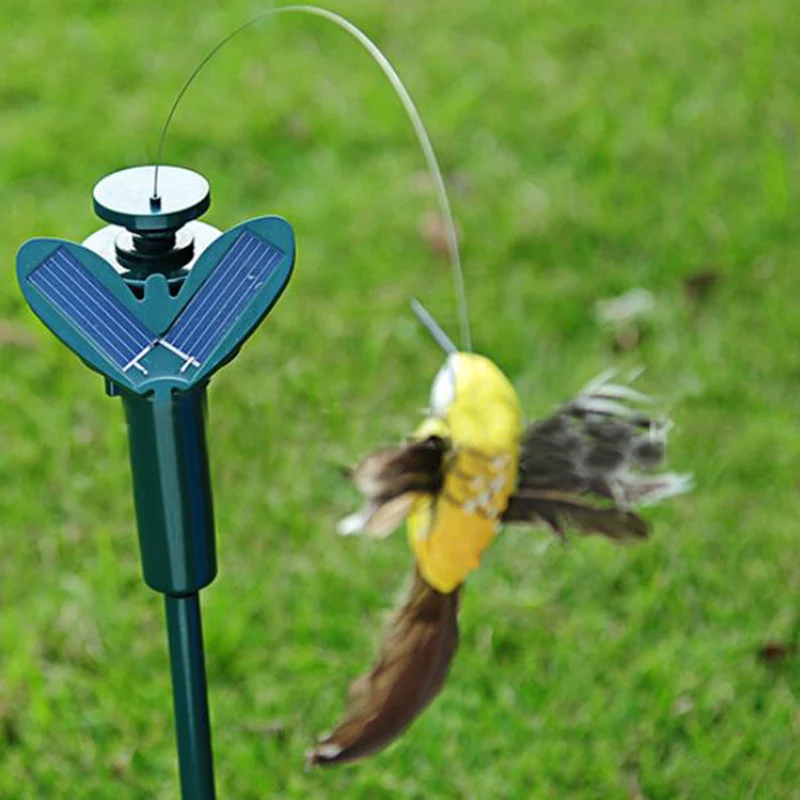 Creative Solar Powered Rotating Humming Bird Garden Pet Toy