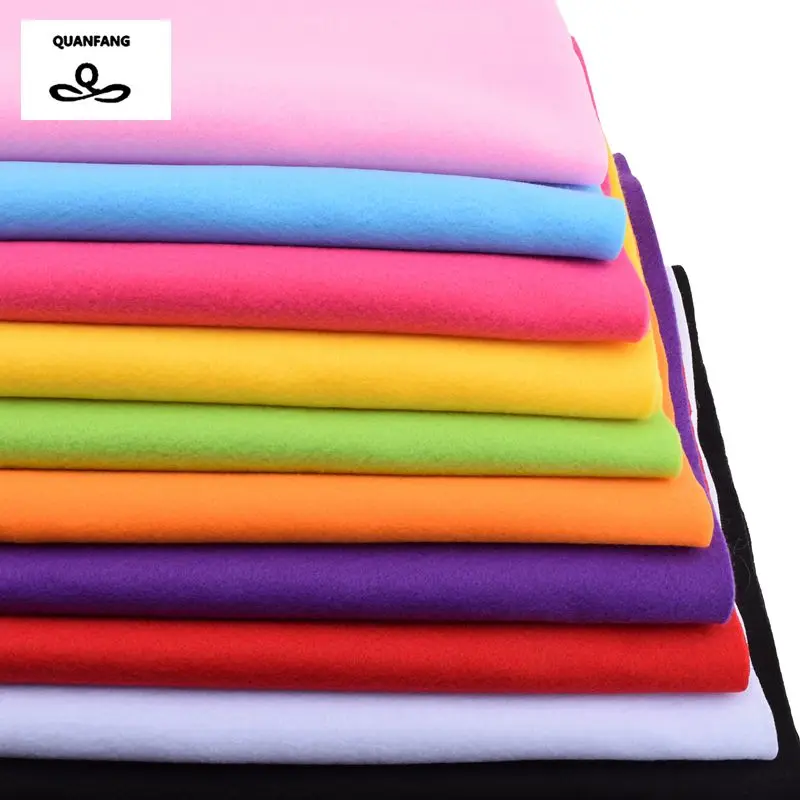 Non Woven Felt Fabric 2mm Thickness Polyester Soft Felt Home Decoration Pattern Bundle For Sewing Dolls Crafts 45x90cm felt fabric sheet