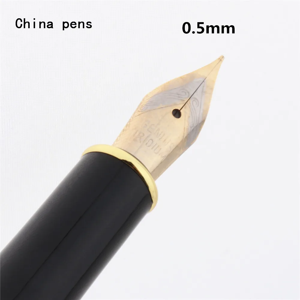 Роскошное Качество 389 черная английская каллиграфия Duckbill параллельная художественная ручка цветок тело плоский перо Тибетский арабский авторучка - Цвет: 0.5mm-pen