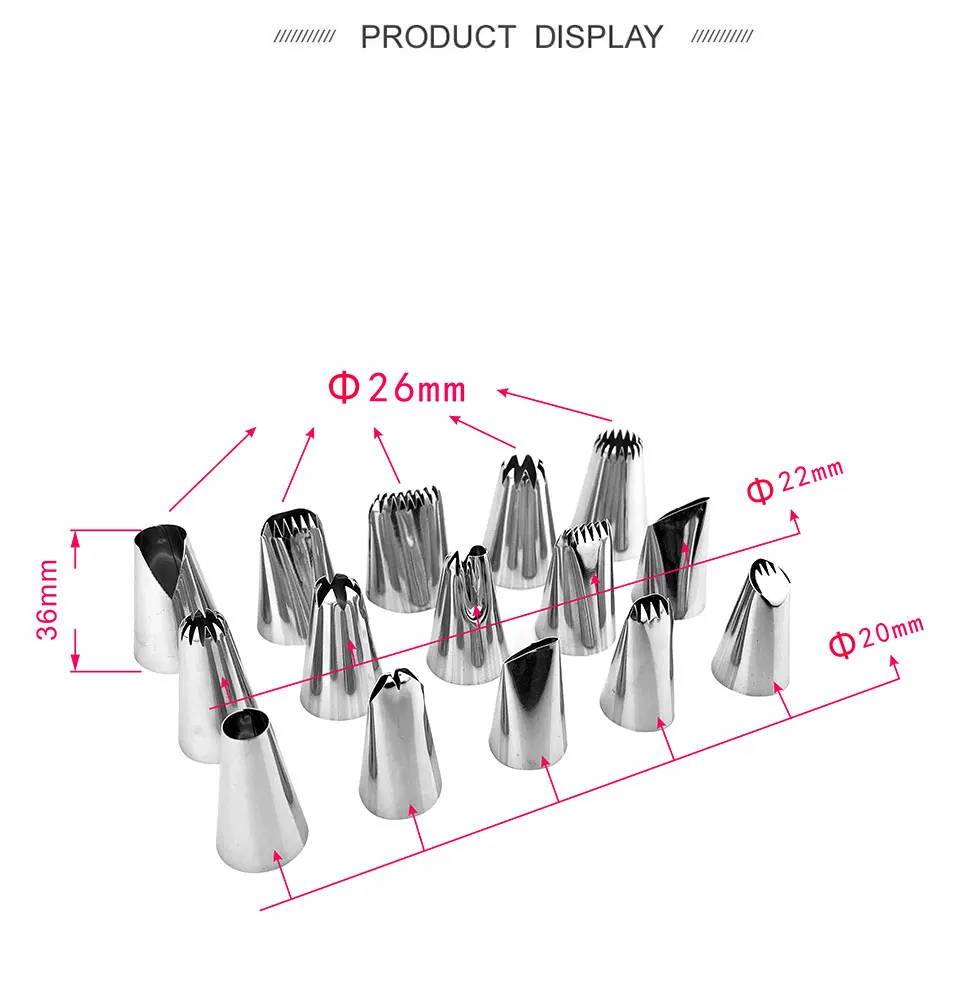 15 шт./компл. насадки Обледенение Трубопроводы Крем Форма инструменты для украшения торта кондитерские изделия советы по украшению глазурью Нержавеющая сталь декоратор для десерта