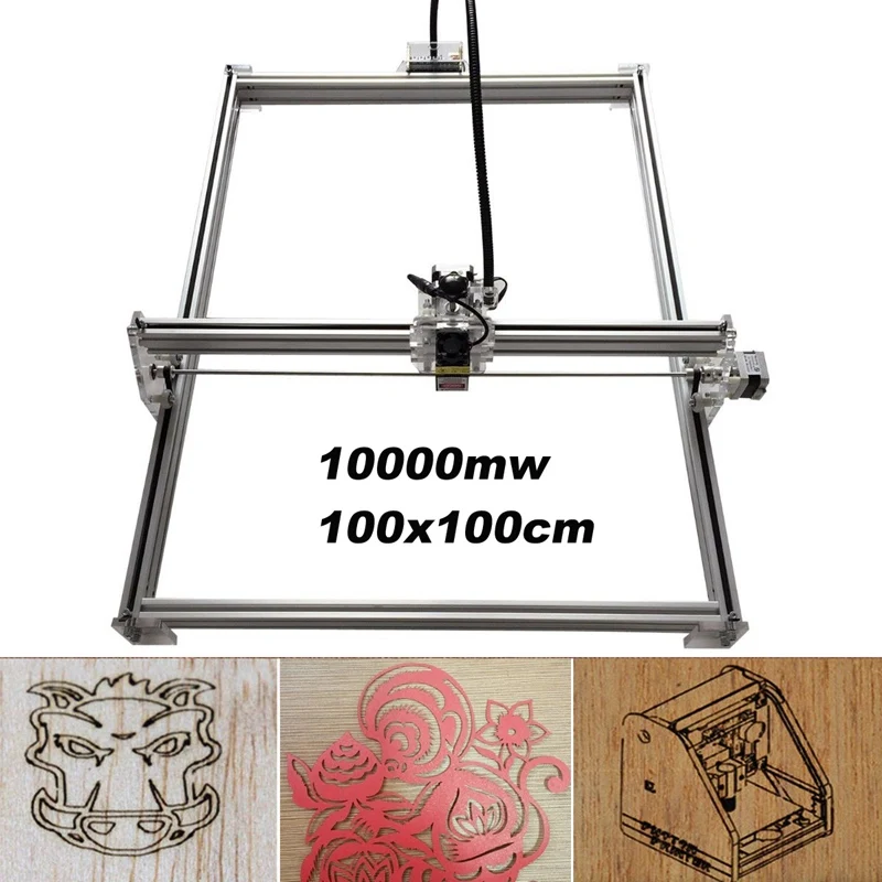 

10000mw 100x100cm CNC DIY Desktop Mini Laser Cutting/Engraving Machine Wood Router Laser Carving Machine Printer Logo Cutting