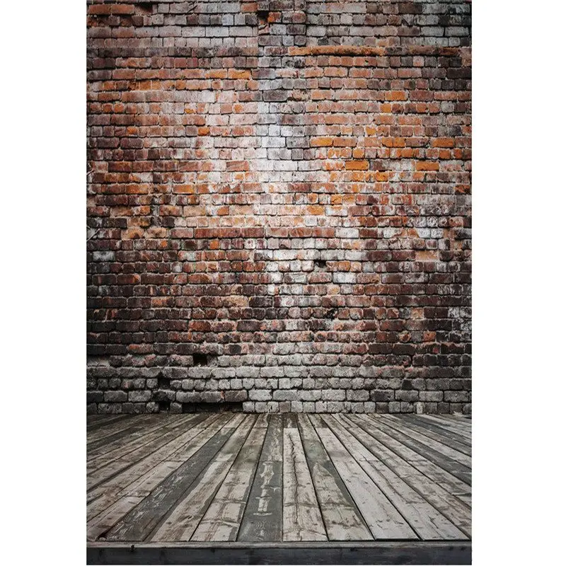 5x7ft 벽돌 벽 보드 나무 바닥 사진 배경 스튜디오 사진 소품 비닐 사진 배경막 천 1.5x2.1 메터