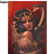 5D DIY Алмазная картина полный квадрат красота и змея Сова фото на заказ 3d-бриллиантовая вышивка Мозаика горный хрусталь картина украшение