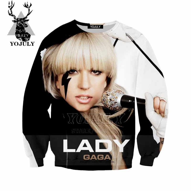 YOJULY Lady Gaga singe/Детский свитшот с 3D принтом Новая детская одежда для маленьких