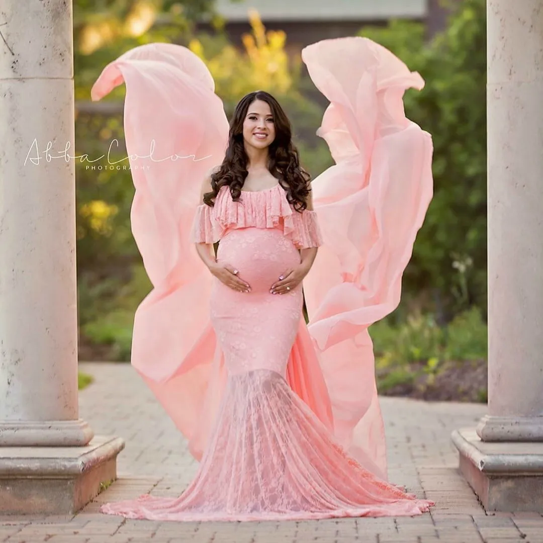 

Long Maternity Photography Props Dresses For Pregnant Women Clothes Maternity Dresses For Photo Shoot Pregnancy Dress Maxi Gown