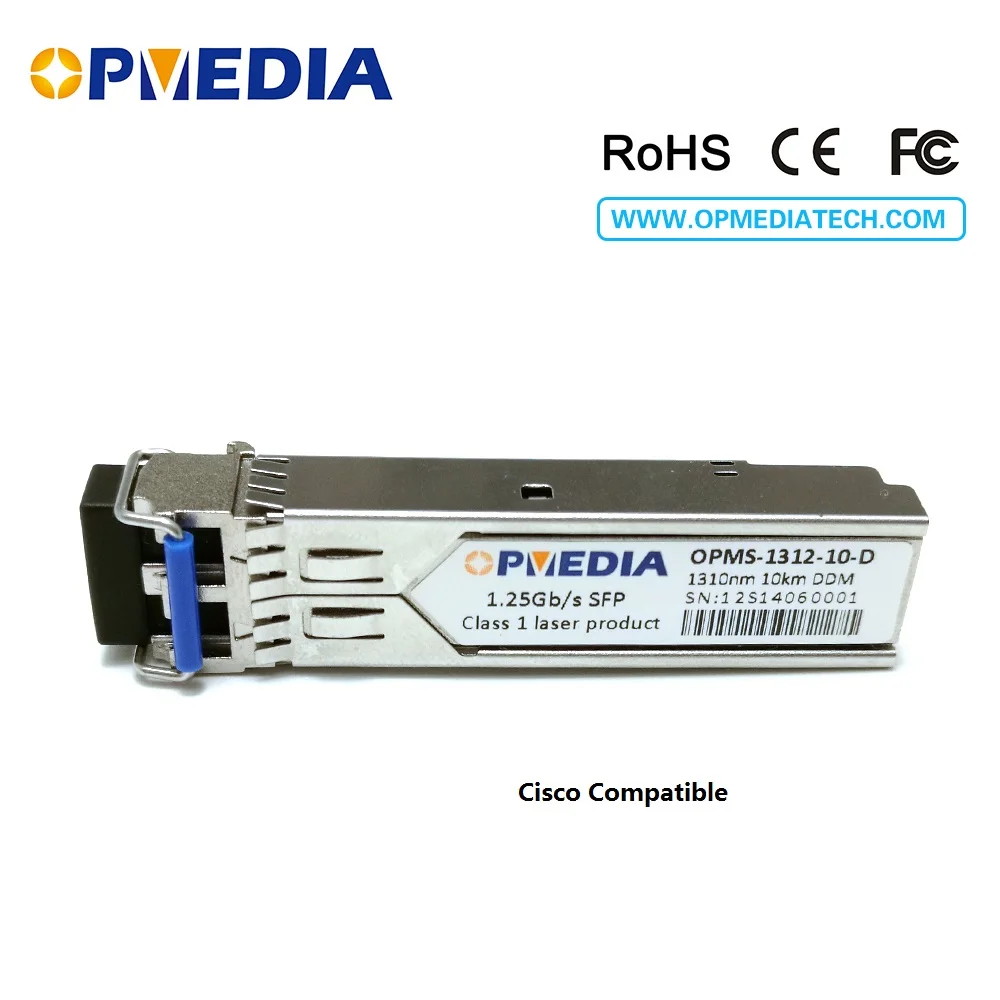 

Free shipping SFP-LX-SM,1.25G 1310nm 10KM SFP transceiver,1000base LX SFP optical module,DDM,LC connector,Cisco compatible!