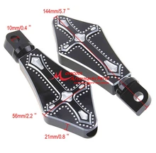 Edge Cut CNC Front & Rear Foot Peg Foot Rests For Harley Davidson Sportster Touring Softail Road King (All Years)