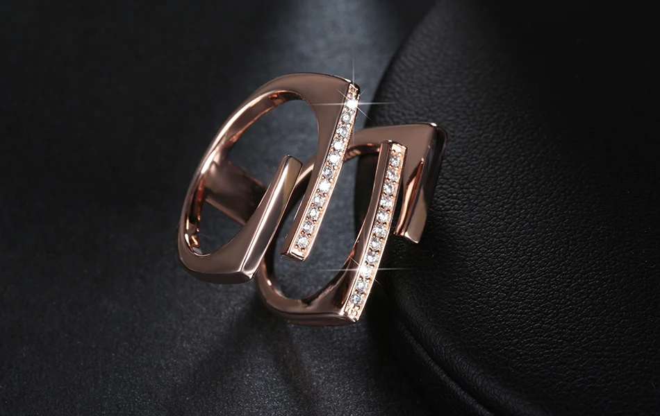 Effie queen Романтические кольца для помолвки для женщин Pave AAA кубический цирконий розовое золото серебро цвет обручальное кольцо ювелирные изделия подарок HOR127