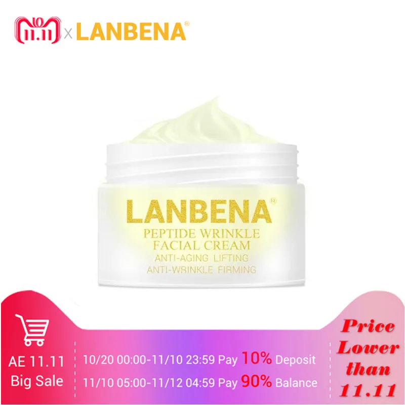 LANBENA Peptide Anti Wrinkle Facial Cream Anti Aging Skin Whitening Lifting Firming Acne Treatment Hyaluronic Acid Snail Cream LANBENA Peptide Anti Wrinkle Facial Cream Anti Aging Skin Whitening Lifting Firming Acne Treatment Hyaluronic Acid Snail Cream