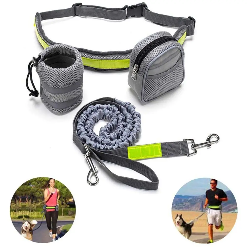 Hot Hand Free Running Dog Leash, Waist Dog Leash with Pouch, Adjustable