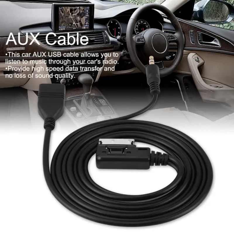 Автомобильный аудио AUX USB Кабель адаптер для Mercedes Benz C63 E200l CLS E S ML Class|Кабели
