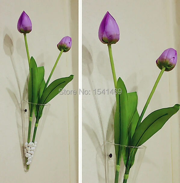 6 Unids Pared De Vidrio Cono Forma Del Florero Pared De Vidrio