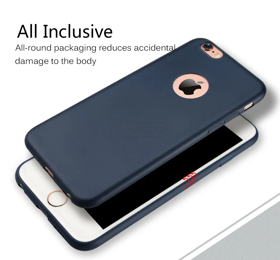 Pink Candy Color Cute Cover For iPhone 7 6 6s 8 Plus Case Silicone Slim Matte Soft 360 Phone Cases For iPhone X 7 5s SE 5 Coque (8)
