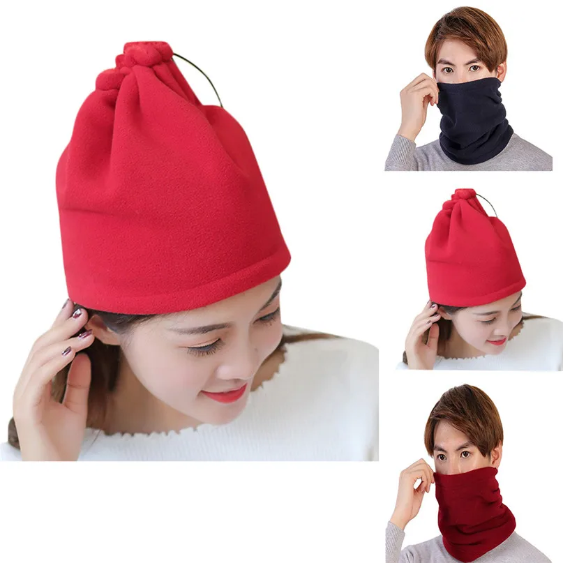 Cycling Face Mask Warm Collar Unisex Couple Winter Cap Warm Scarf Neckerchief Face Mask Hat Collar Hiking Mask #2D05 (5)