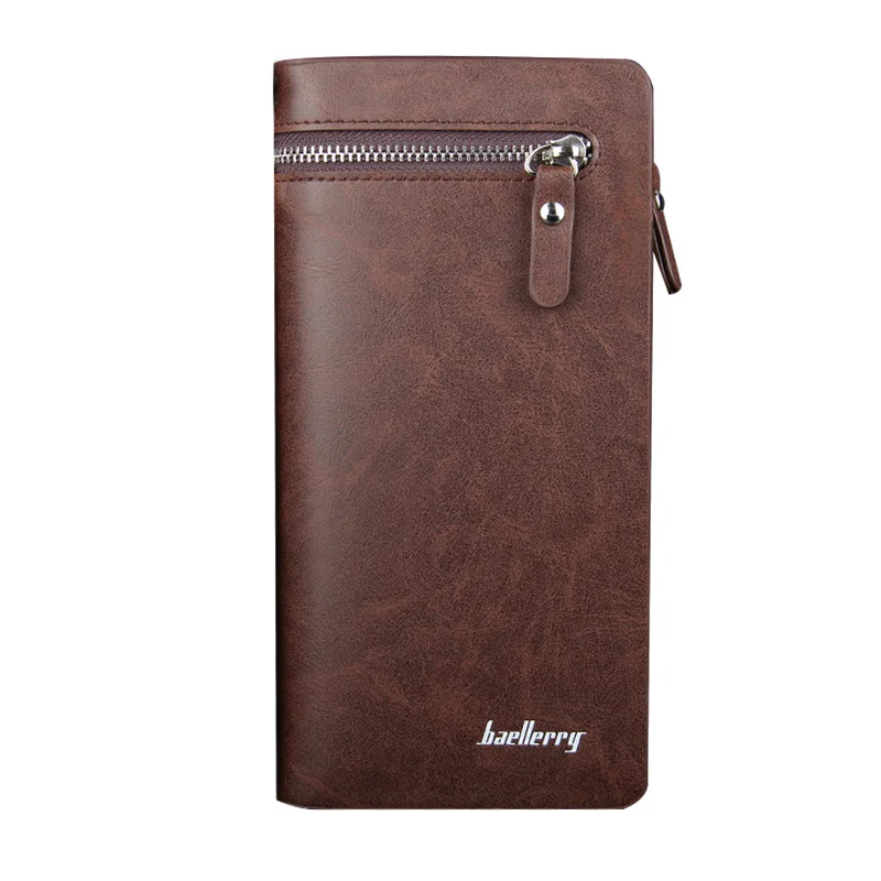 Business vintage phone zipper Large Capacity Metallic men long wallet coin pocket PU leather purse high quality 2019 slim clutch Business vintage phone zipper Large Capacity Metallic men long wallet coin pocket PU leather purse high quality 2019 slim clutch