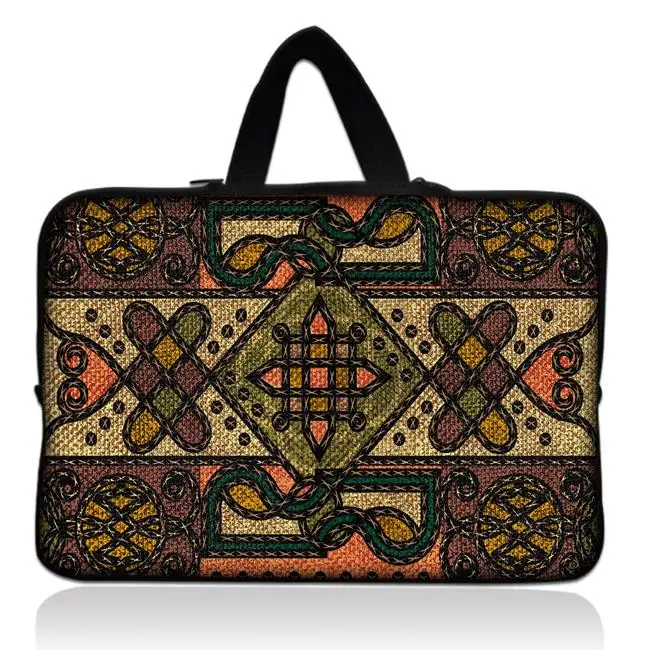 

Handwoven 10" Soft Neoprene Sleeve Case Bag Cover Holder +Hide Handle For 9" 9.7" 10" 10.1" 10.2" inch Laptop Notebook Tablet PC
