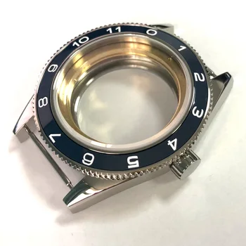 

41mm Blue Ceramic Bezel Men's Watch Case Kit Miyota 8205/8215,ETA 2836 DG2813/3804